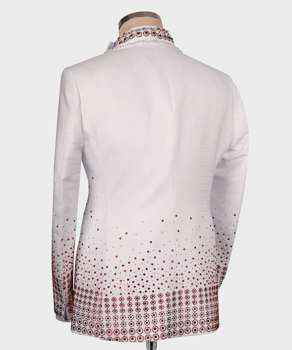White  Beaded Tuxedo