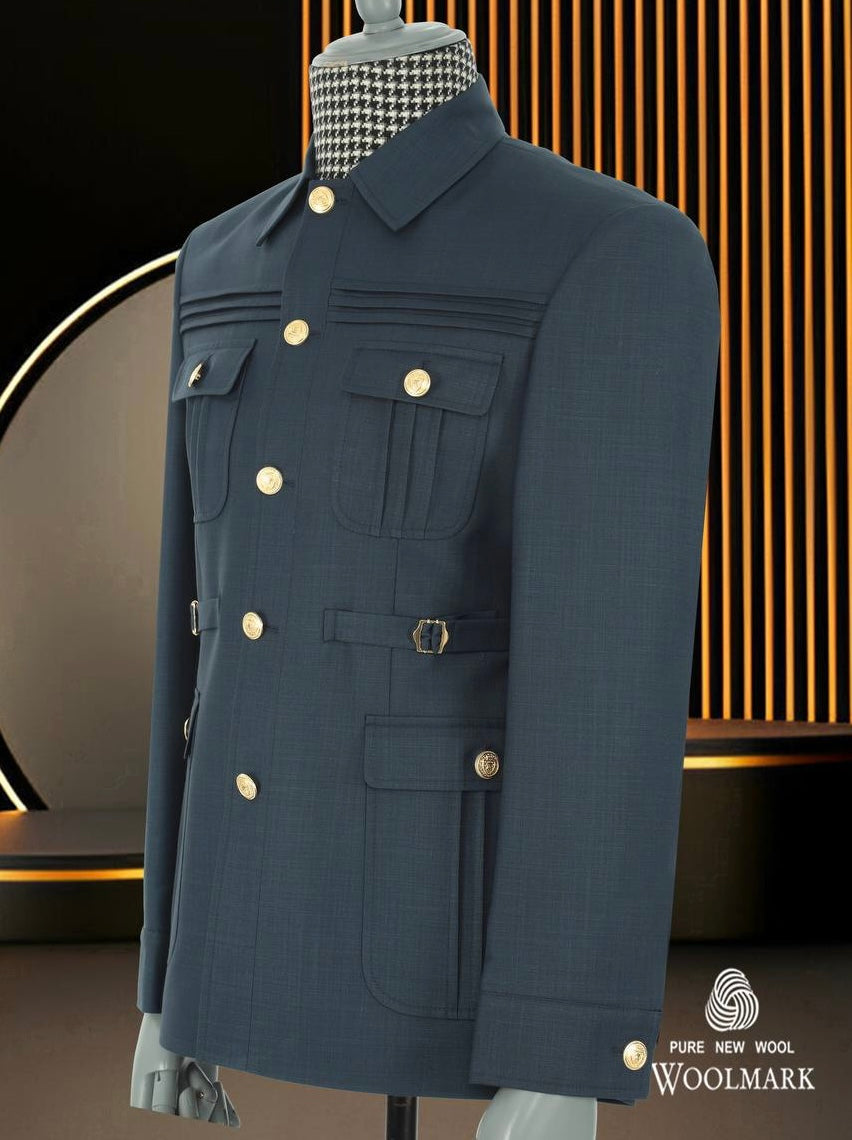 Dark Green Safari suit