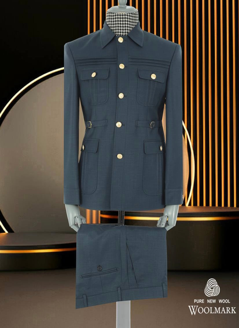 Dark Green Safari suit