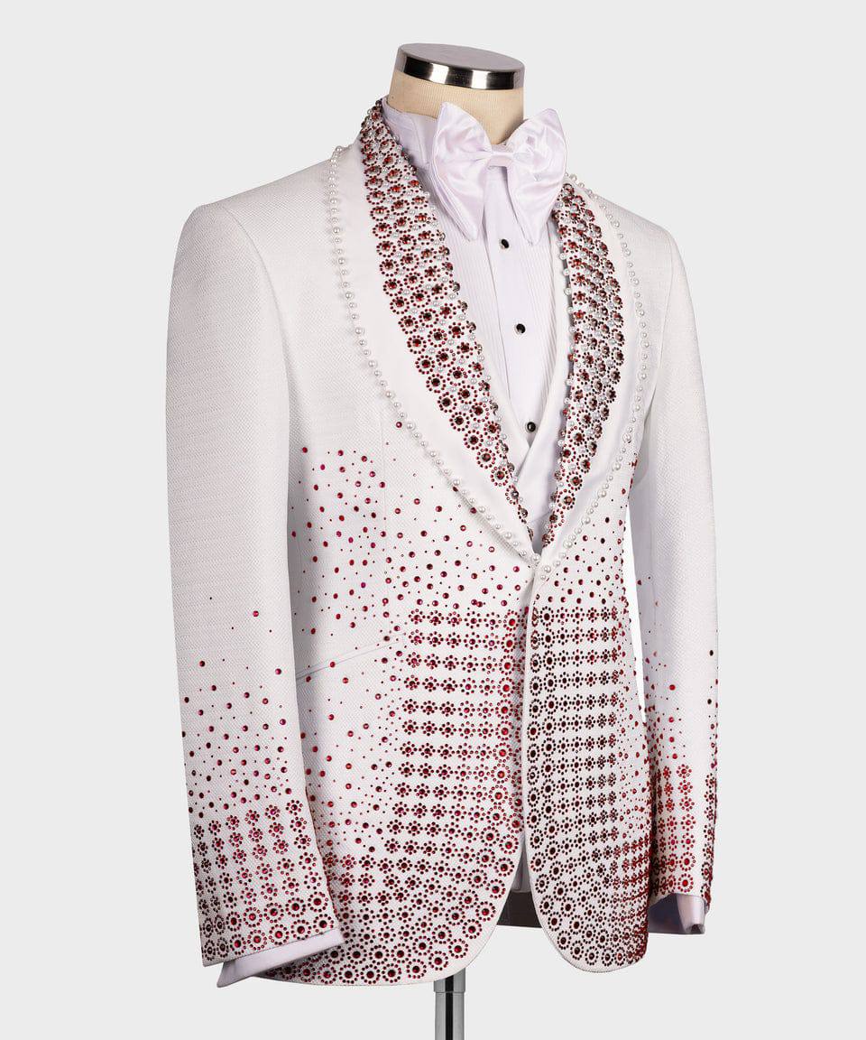 White  Beaded Tuxedo